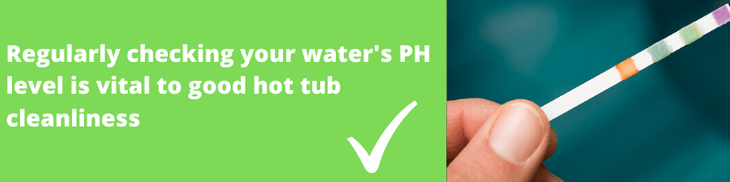 checking hot tub water PH levels